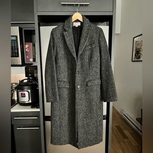 100% wool gray marle winter coat